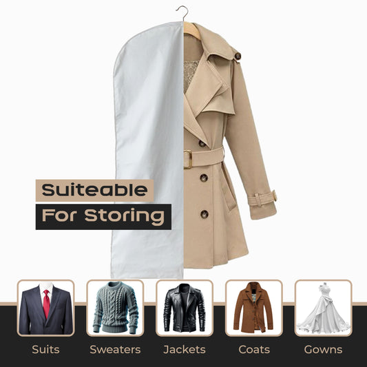 100% Cotton Laminated Garment Bags – Durable Reusable Clothing Covers