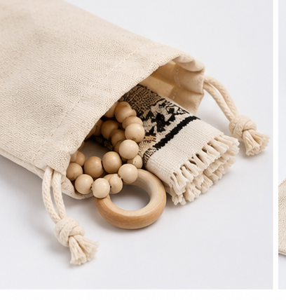Premium Canvas Cotton Double Drawstring Muslin Bags – Reusable Heavy-Duty Pouches